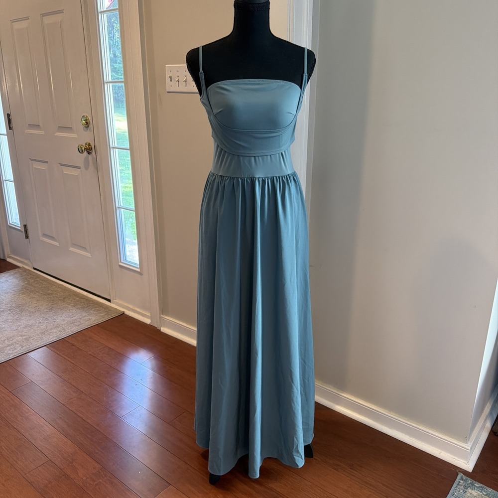 Halara Breezeful Pocket‎ Flowy Flare Maxi Casual Slip Dress Sz Small Quick Dry